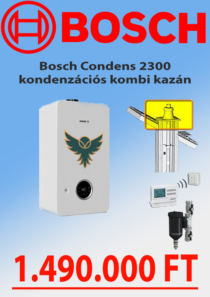bosch condens 2300 kondenzációs kombi kazán